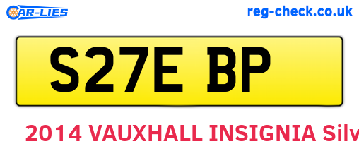 S27EBP are the vehicle registration plates.