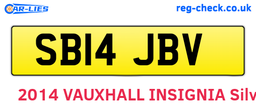 SB14JBV are the vehicle registration plates.