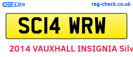 SC14WRW are the vehicle registration plates.