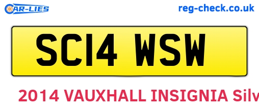 SC14WSW are the vehicle registration plates.