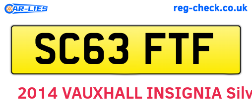 SC63FTF are the vehicle registration plates.