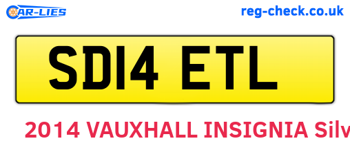 SD14ETL are the vehicle registration plates.
