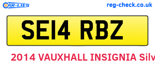 SE14RBZ are the vehicle registration plates.
