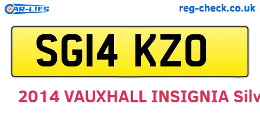 SG14KZO are the vehicle registration plates.