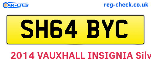 SH64BYC are the vehicle registration plates.