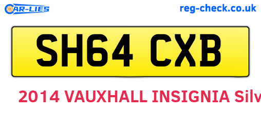 SH64CXB are the vehicle registration plates.