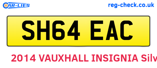 SH64EAC are the vehicle registration plates.