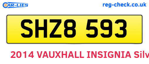 SHZ8593 are the vehicle registration plates.