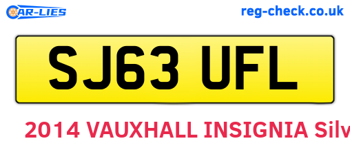 SJ63UFL are the vehicle registration plates.