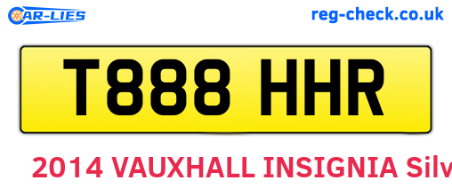 T888HHR are the vehicle registration plates.