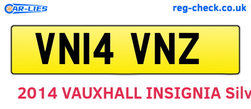 VN14VNZ are the vehicle registration plates.