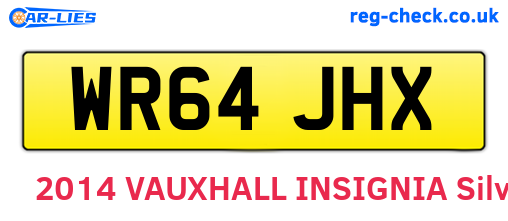 WR64JHX are the vehicle registration plates.