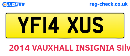 YF14XUS are the vehicle registration plates.