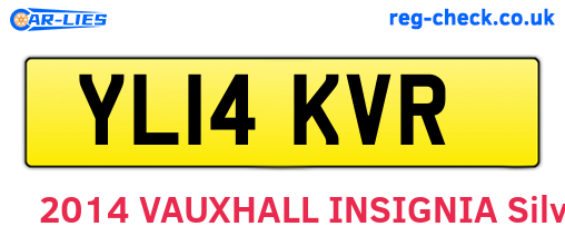YL14KVR are the vehicle registration plates.