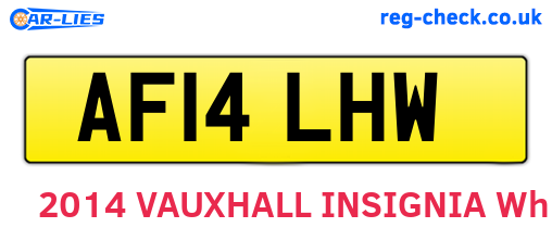 AF14LHW are the vehicle registration plates.