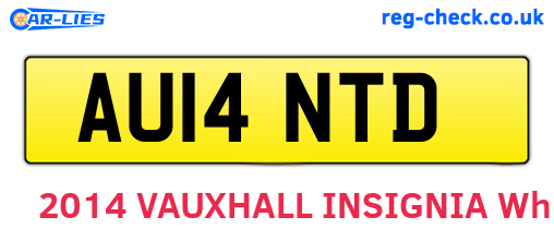 AU14NTD are the vehicle registration plates.