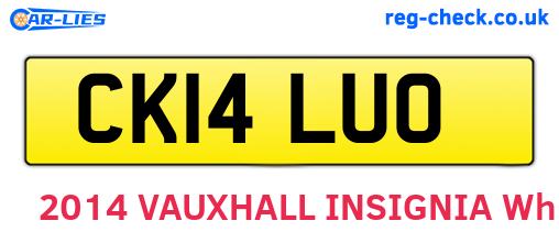 CK14LUO are the vehicle registration plates.