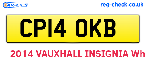CP14OKB are the vehicle registration plates.