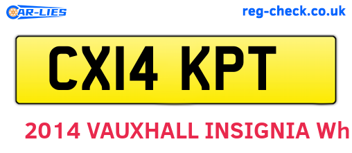 CX14KPT are the vehicle registration plates.