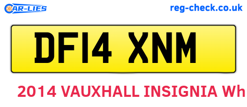 DF14XNM are the vehicle registration plates.