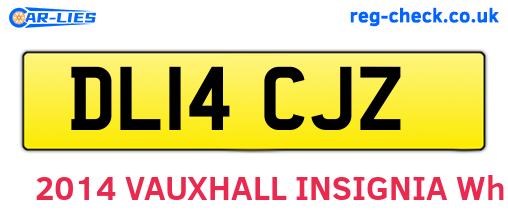 DL14CJZ are the vehicle registration plates.