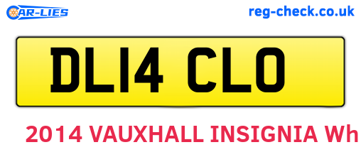 DL14CLO are the vehicle registration plates.