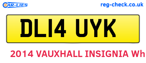 DL14UYK are the vehicle registration plates.