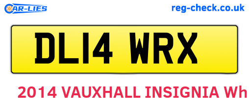 DL14WRX are the vehicle registration plates.