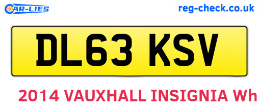 DL63KSV are the vehicle registration plates.
