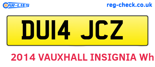 DU14JCZ are the vehicle registration plates.