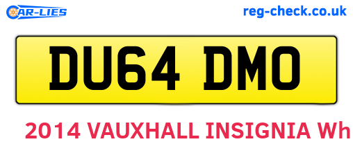 DU64DMO are the vehicle registration plates.