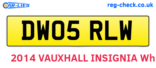DW05RLW are the vehicle registration plates.