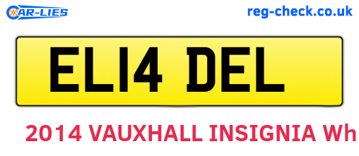 EL14DEL are the vehicle registration plates.