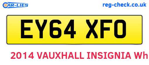 EY64XFO are the vehicle registration plates.