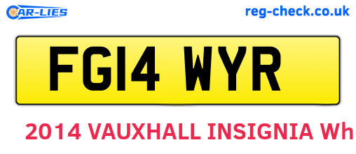 FG14WYR are the vehicle registration plates.