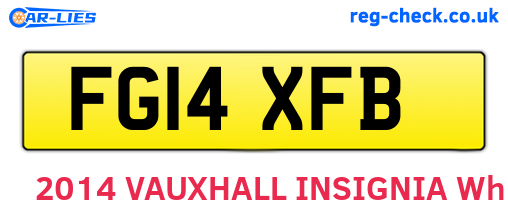 FG14XFB are the vehicle registration plates.