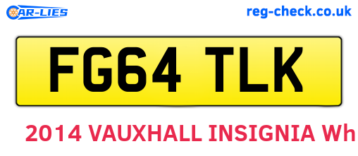 FG64TLK are the vehicle registration plates.