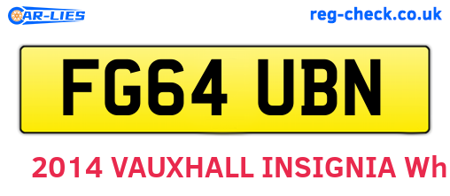 FG64UBN are the vehicle registration plates.