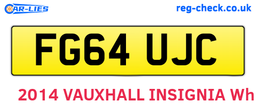 FG64UJC are the vehicle registration plates.