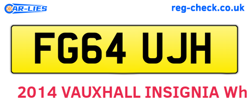 FG64UJH are the vehicle registration plates.