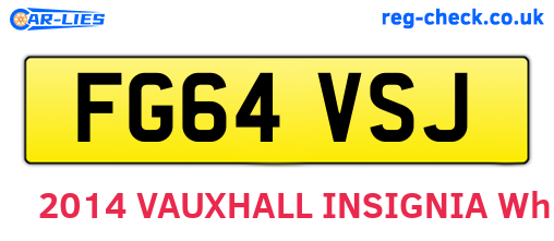 FG64VSJ are the vehicle registration plates.