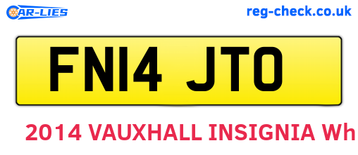 FN14JTO are the vehicle registration plates.