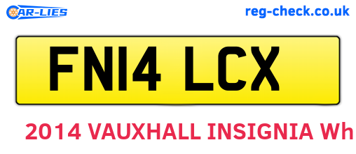 FN14LCX are the vehicle registration plates.