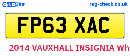 FP63XAC are the vehicle registration plates.