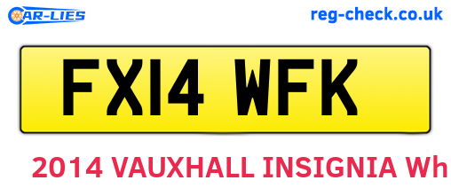 FX14WFK are the vehicle registration plates.