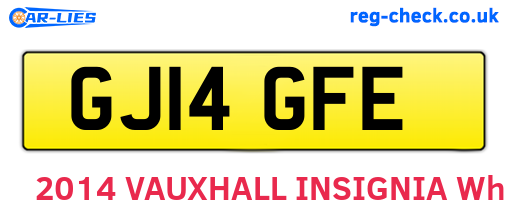 GJ14GFE are the vehicle registration plates.