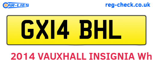 GX14BHL are the vehicle registration plates.