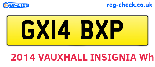 GX14BXP are the vehicle registration plates.