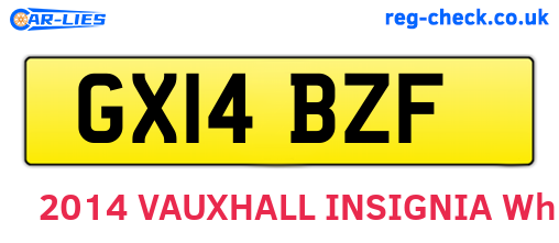 GX14BZF are the vehicle registration plates.