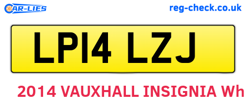 LP14LZJ are the vehicle registration plates.